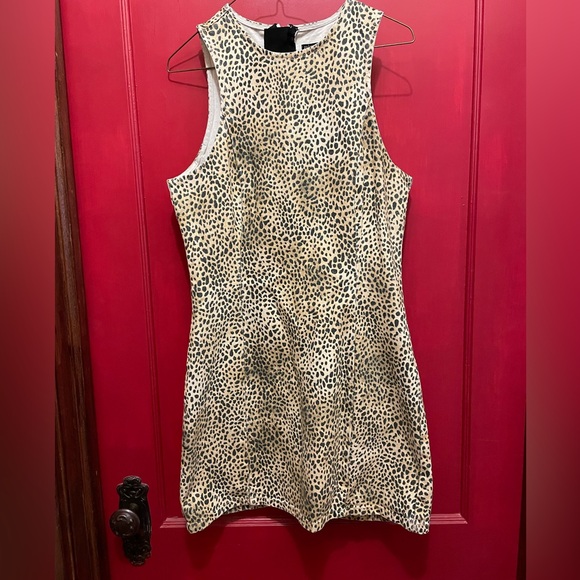 Beautiful Alexander Wang denim cheetah dress - Picture 2 of 9